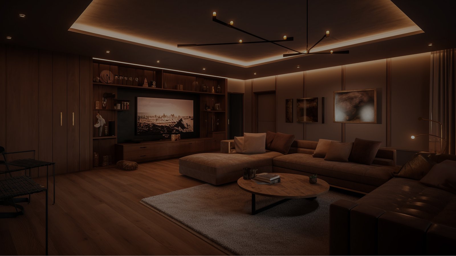 Warm smart living room